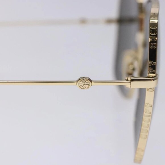 GUCCI GG Sunglasses Plastic Gold 127736M Auth 127736M - Picture 11 of 14